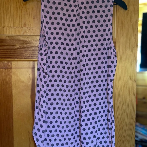 NWOT Bella Dahl Grigorieva Sleeveless Button Down Pink Polka Dot Top Size M - Picture 3 of 3